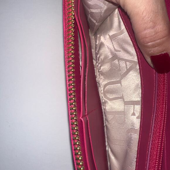 Furla XL Genuine Leather Babylon Continental Zip-around Wallet Color: Pink red - Picture 10 of 14